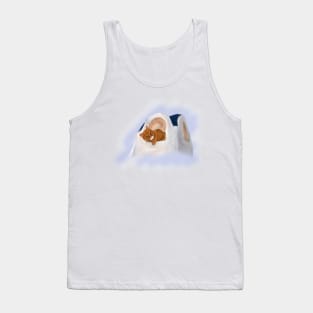Santorini Cat - a souvenir you can get from your couch Tank Top